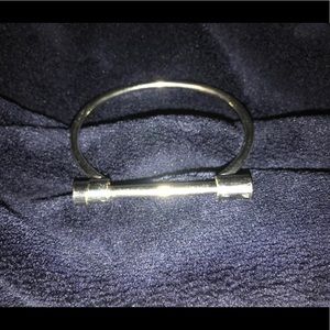 Silver screw bangle